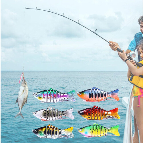 15.6g Multi Jointed Swimbaits 10cm Lure 7 Segment Hard Swimbaits With Hook For Trout 1