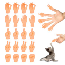 Mini Hands, Pack of 20 Small Hands Finger Puppets Set, Rubber Tiny Hands Finger Puppets Prank Toy for Pets, Cats, Children, Games Party