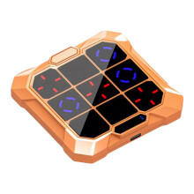 Handheld Puzzle Console, Electric Digital Game Device, Interactive Brain Teaser with LED Display, Portable Fun Learning Tool Orange