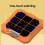 Handheld Puzzle Console, Electric Digital Game Device, Interactive Brain Teaser with LED Display, Portable Fun Learning Tool Orange 4