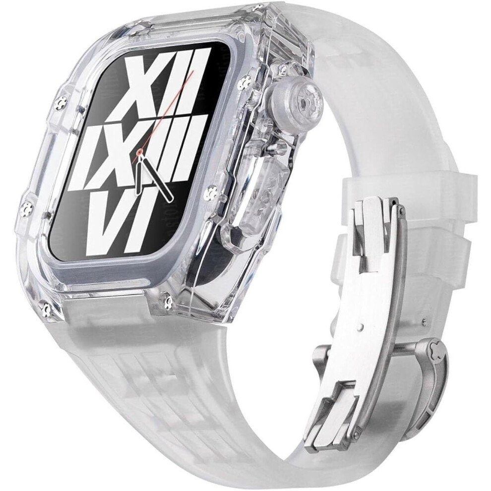 Luxury Watch Strap Case, Transparent Set For Iwatch Ultra 84, Se, 4449Mm 9412369168771