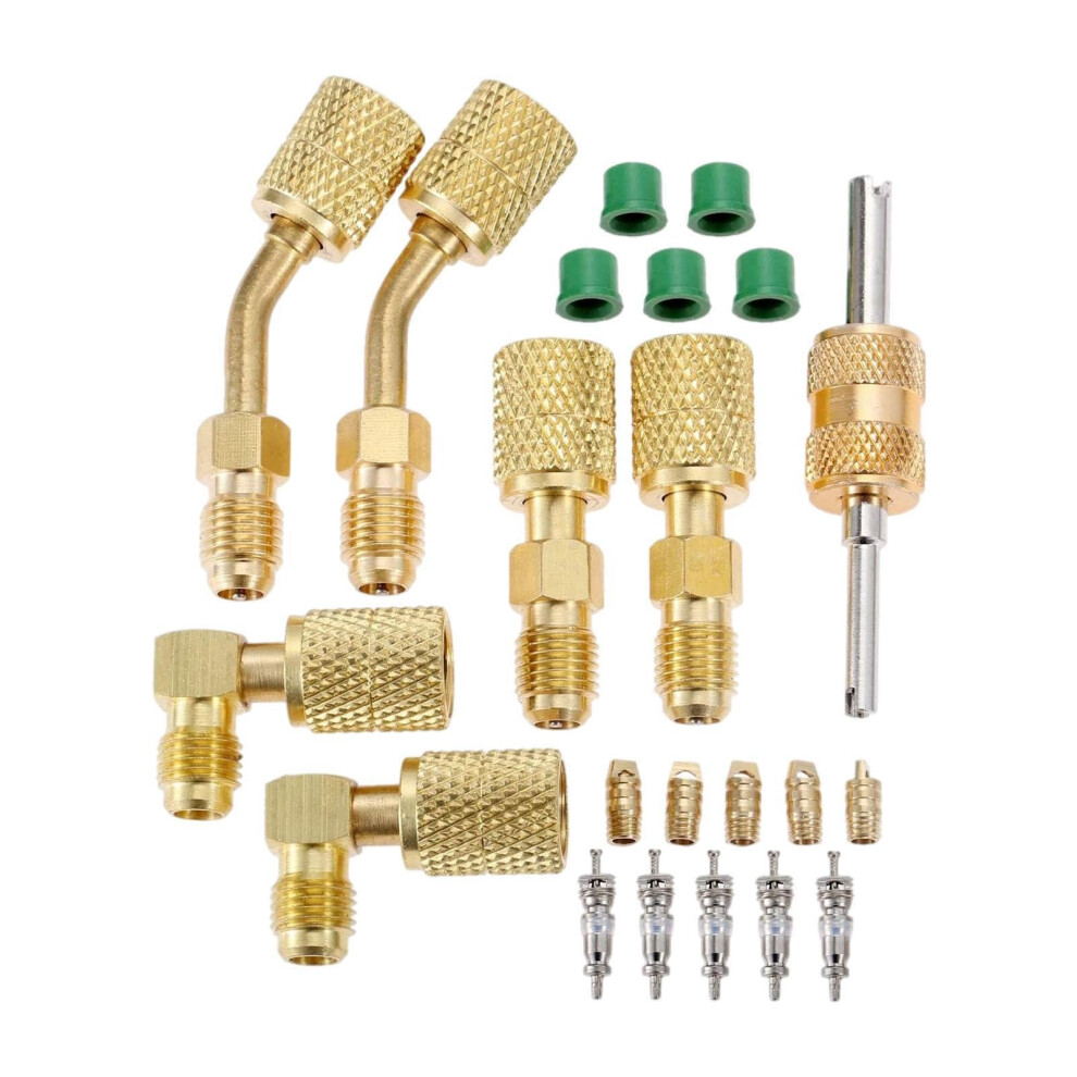 R410a Adapters Kit For Mini Split System, Copper Replacement, Charging Vacuum Port, Refrigeration Service Tool 9365049921985