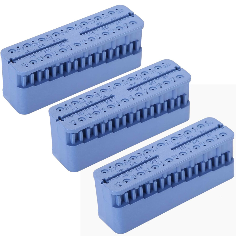Dental Endodontic Measuring Tools Holder Autoclavable Endo File Block Measuring Instrument Ruler (Color: Dark Blue) Dark Blue 9412369169556
