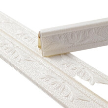 Selfadhesive foam baseboard strip, White, 0.77m x 8cm x 5.5mm