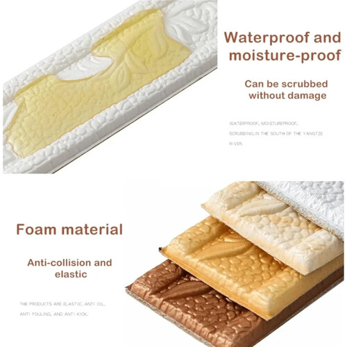 Selfadhesive foam baseboard strip, White, 0.77m x 8cm x 5.5mm 2