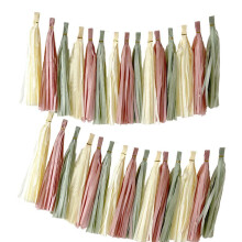 Colorful Paper Streamers Hanging Ornament-Rouge Powder Series