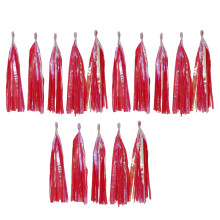 Guirlande de pompons en papier, paquet de 3 décorations,-Rouge