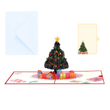 Unique Christmas Tree Card for Seasonal Celebration Birthdays