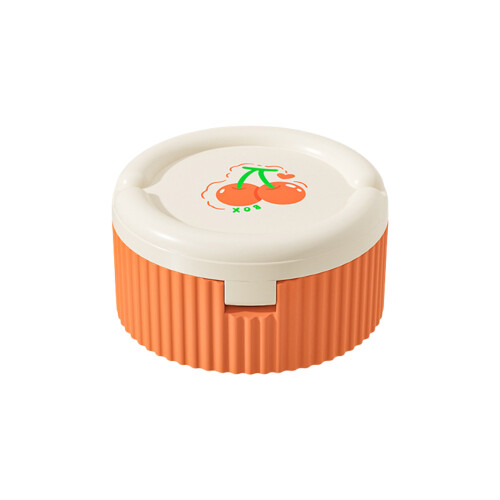 Miniature Portable Pills Case and Foldable Water Cup for-Orange