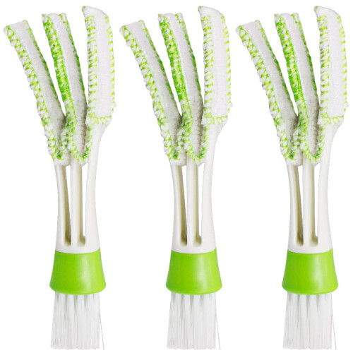 Microfibre Pp Nylon Multi-function Duster, Handy Design Small Cleaning Brush With Microfiber Cloth Tool For Versatile Use In Your Home And Car (Set Of