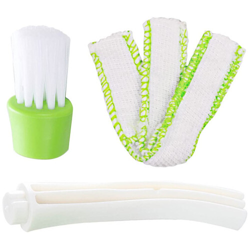 Microfibre Pp Nylon Multi-function Duster, Handy Design Small Cleaning Brush With Microfiber Cloth Tool For Versatile Use In Your Home And Car (Set Of 1