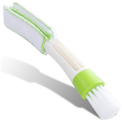 Microfibre Pp Nylon Multi-function Duster, Handy Design Small Cleaning Brush With Microfiber Cloth Tool For Versatile Use In Your Home And Car (Set Of 2
