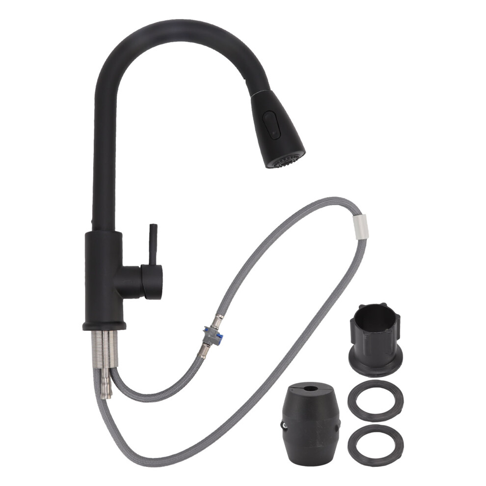 Innovative Three-Function Kitchen Faucet, Elegant Brushed Stainless Steel Finish, Pull-Down Sprayer Ensures Effortless Cleaning For Your Kitchen Sink 9004841903767
