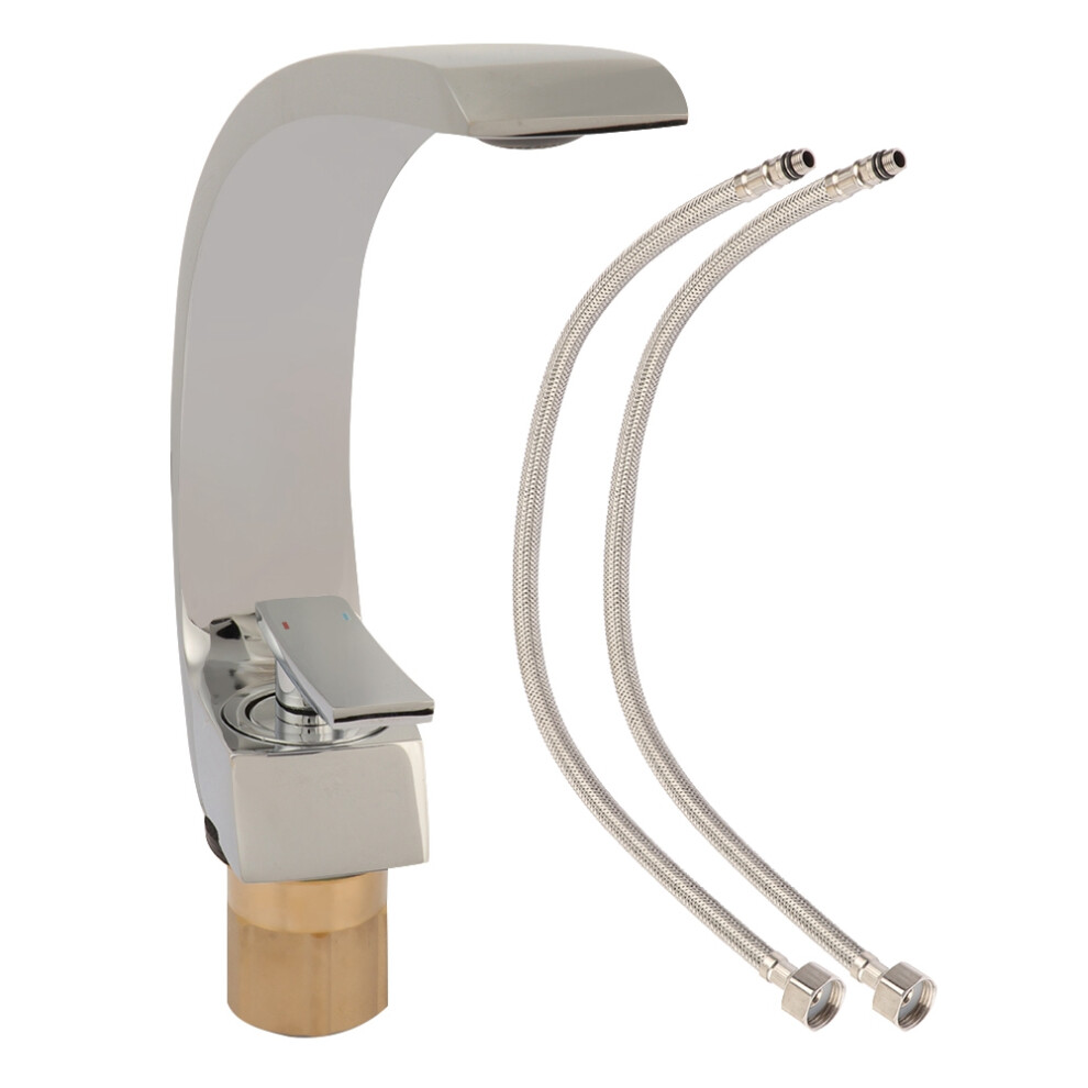 Tall Waterfall Spout Faucet, Easy Install Bathroom Sink Faucet For Your Bathroom Sink Area With Scratch Resistant And Corrosion Resistant Features 9482828060120