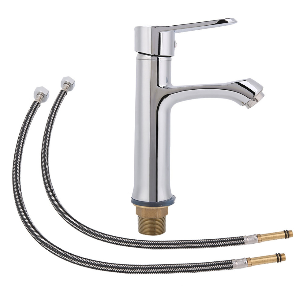 Durable Bathroom Faucet With Solid Brass Build, Multi-Layer Plating Surface Resists Corrosion For Longevity 9340258747915