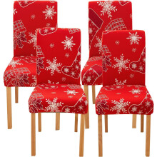 Easy Cleaning Solution for Your Home, Fashion Design Stretch Dining Chair Covers, Removable Washable Slipcover for Dining Room Decoration, Set of 4