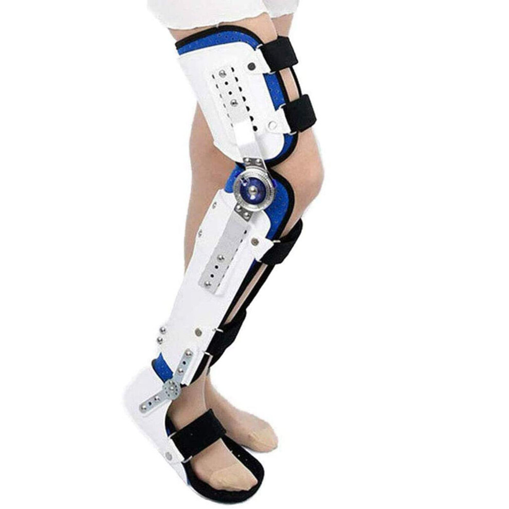 White Knee Brace For Meniscus Tear Hinged Knee Support With Adjustable Stabilization Right