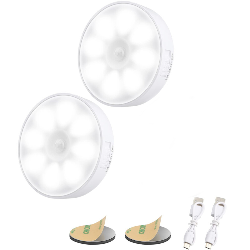 Rechargeable Led Closet Light, Wireless Under Cabinet Lighting With Dimmable Puck Lights Technology, Smart Cabinet Lights For Kitchen Pantry 9340959517145