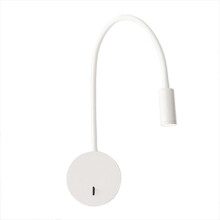 360 graders roterande LED-vägglampor, touchdimmer, vägglampa med inbyggd strömbrytare och flexibel silikon