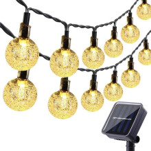 Decoração de jardim e pátio com bola de cristal movida a energia solar, 8 modos de iluminação externa à prova d'água para Natal, casamento e