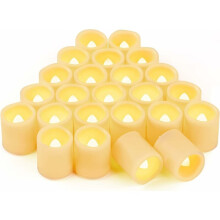Sichere Innendekoration, batteriebetriebene flammenlose Votivkerzen, realistisches LED-Flackern, perfekte Hochzeitsdekoration für Feste und