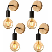Modern vägglampa med industriell touch, enkel installation Retro glödlampsarmatur med sprider ljus i alla riktningar, dekorativ användning i