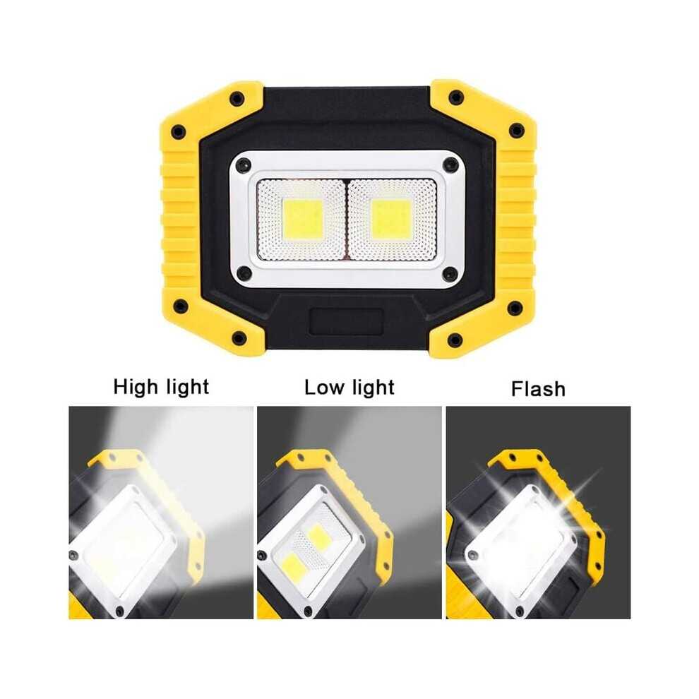 Brighten Your World With Tekstap Rechargeable Work Light, 30W 2000Lm Portable Ultra Bright Cob Led, Compact Portable Flood Light For Emergency 9128293373524