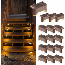 Solarbetriebene Terrassenleuchten für den Außenbereich, dekorative Solar-Außenleuchten für Geländer, Treppen, Zäune, Pfosten, Garten und