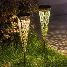 Splendide decorazioni da giardino, energia solare a lunga durata, decorazioni da giardino per esterni con luce calda, dimensioni perfette per
