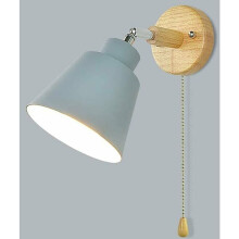 Minimalistische wandlamp, wandlamp met trekschakelaar voor een Scandinavisch interieur, metalen wandlamp met verstelbare hoek, perfect