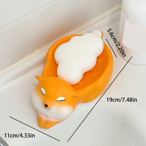 Fun Dog Themed Resin Soap Dish Bathroom Storage Container Safe 2