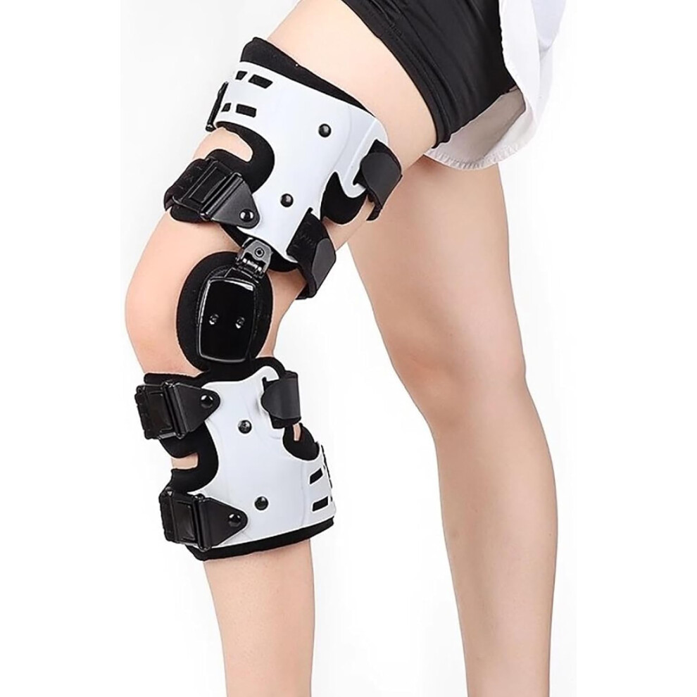 Black Oa Unloader Knee Brace Osteoarthritis Rom Stabilizing Left/Right Leg Support