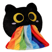 Lovely Cats Shape Pillow and Blanket Set for Kids-Black cat