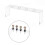 2 Piece Modern Wine Stopper Storage Rack Clear Acrylic Shelf For 7