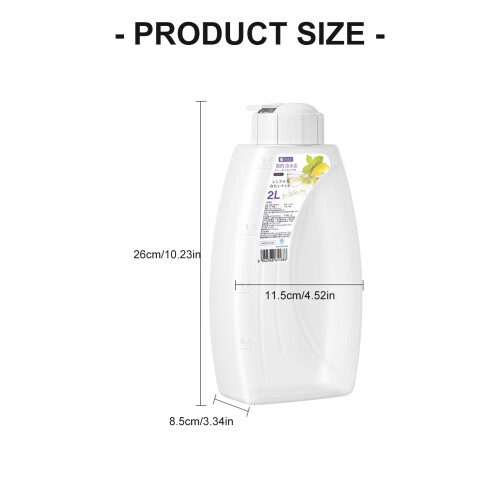 Big 1/2L Drink Container With Leakproof Lid-White lid 2L 2