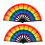 Rainbow Folding Fan Pride Outfit Foldable Hand Fan Colorful 1