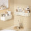 Wall Mounted Bathroom Shelf Easy Installation Plastic-L 4
