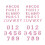 72 stuks wasbare letternummer naaipatches stevig-Roze 1