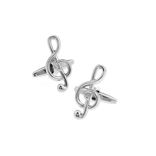 Cufflinks Musical Note Shirt Silver Golf Men's Suit Accessories Ref: 1148