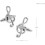 Cufflinks Musical Note Shirt Silver Golf Men's Suit Accessories Ref: 1148 4