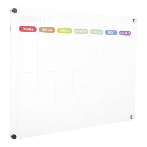 2Pcs White Acrylic Magnetic Memo Boards for Planning