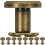 Stud Button Golden 20 0,37x0,37x0,31 Zoll 9