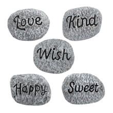 Aquarium Decoration 5 Pieces Aquarium Stones Garden Stones Decorative Aquarium Pebbles Soft Round Edges