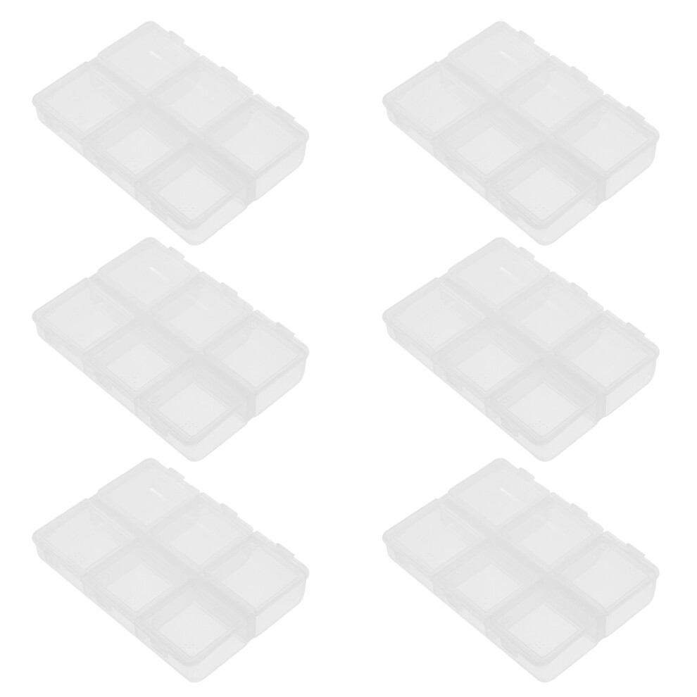 Aboofan 18 Pcs Pill Containers With Braille Transparent Compartment Boxes