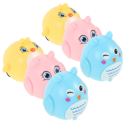 12Pièces Poussée Bébé Animaux PP Jouet Coloré 2