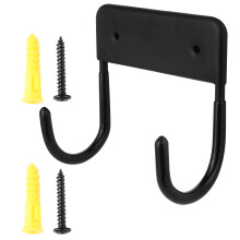 2Pcs Ironing Board Hanger Wall Mount Storage Rack Black