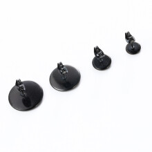 50 Pcs Diy Ear Studs Base Stainless Steel Cork Round Black 8mm