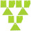 9Pcs Lightweight Plastic Cake Set for Home Use Light Green 3