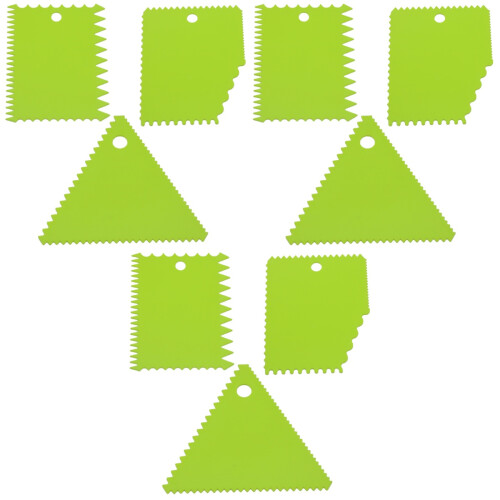 9Pcs Lightweight Plastic Cake Set for Home Use Light Green 2