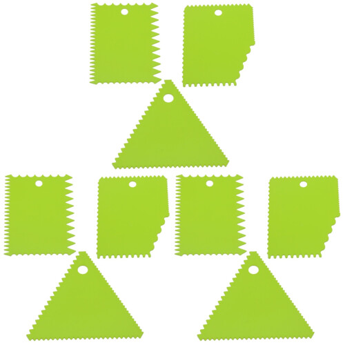9Pcs Lightweight Plastic Cake Set for Home Use Light Green 1